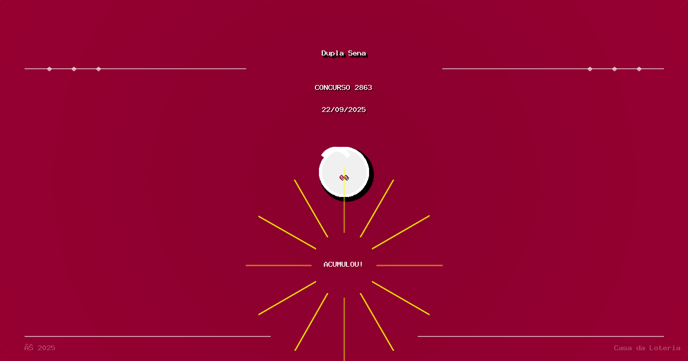 Resultado Dupla Sena Concurso 2863 - Números: